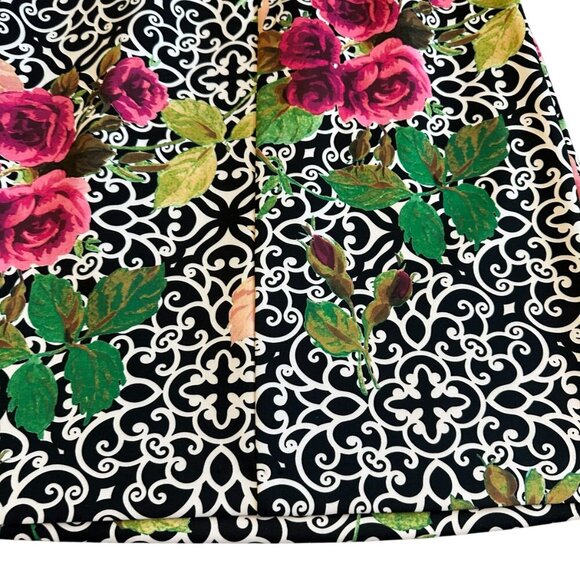 Joseph Ribkoff Fitted Scuba Sheath Dress Floral Print Sleeveless Stretch Size 12 - Picture 6 of 11
